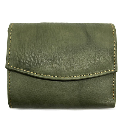 Liora Minimalist RFID Leather Mini Trifold Wallet - Made In Italy