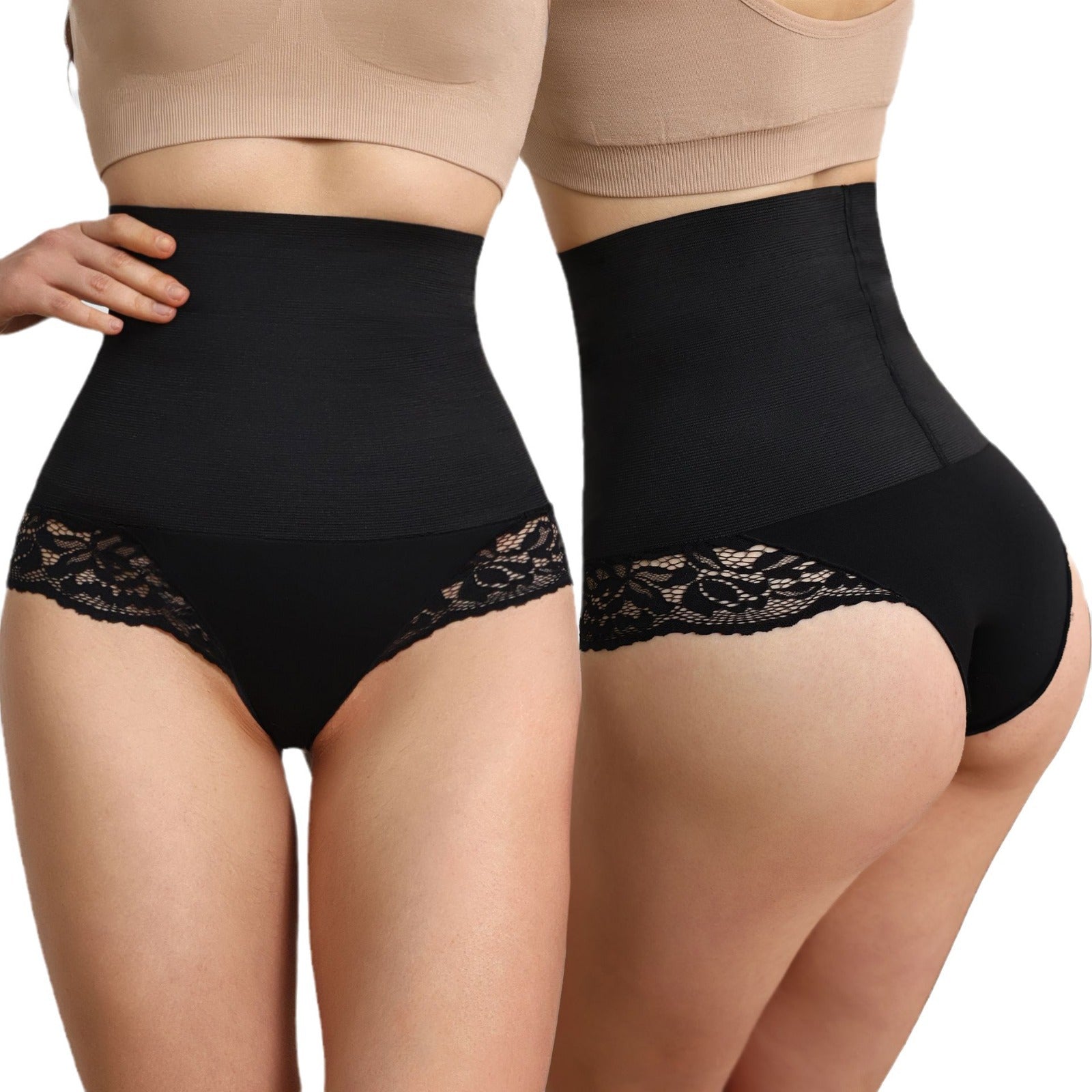 Waist Shaping Belly Control Underwear Lace Body Shaping Panties High Waist Tummy Control Shapewear