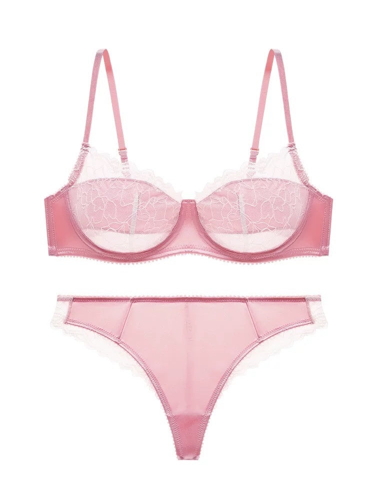 Anti convex point sexy pure desire lingerie French bra lace with steel ring thin lingerie women&