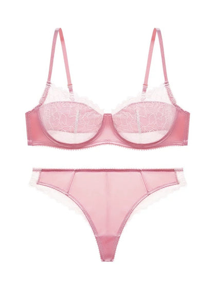 Anti convex point sexy pure desire lingerie French bra lace with steel ring thin lingerie women&