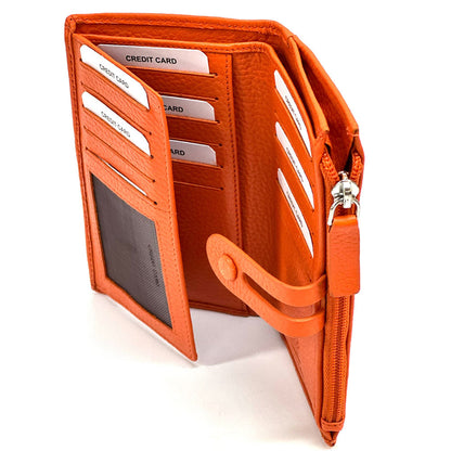 Mirello Cow Leather Zip Wallet - Made In Italy