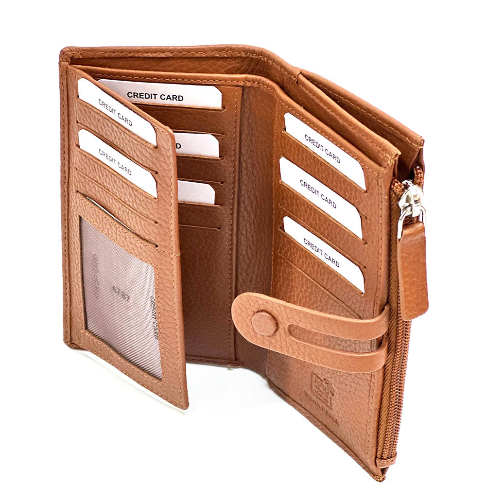 Mirello Cow Leather Zip Wallet - Made In Italy
