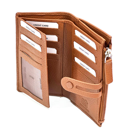 Mirello Cow Leather Zip Wallet - Made In Italy