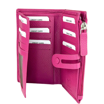 Mirello Cow Leather Zip Wallet - Made In Italy