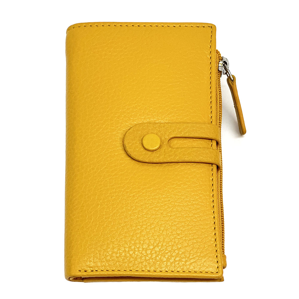 Mirello Cow Leather Zip Wallet - Made In Italy