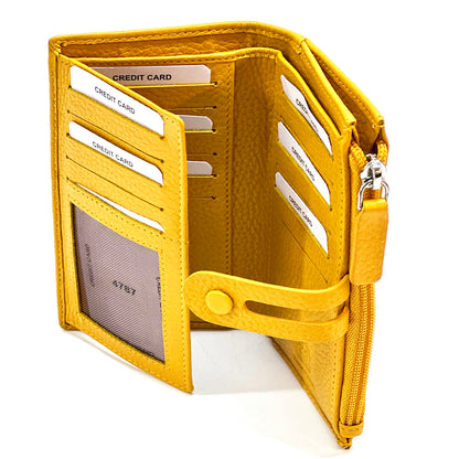 Mirello Cow Leather Zip Wallet - Made In Italy