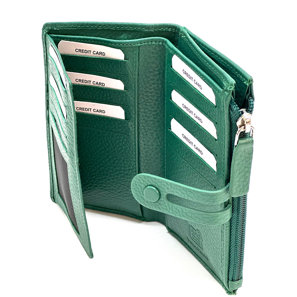 Mirello Cow Leather Zip Wallet - Made In Italy