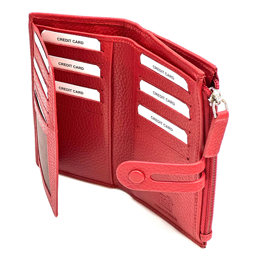 Mirello Cow Leather Zip Wallet - Made In Italy