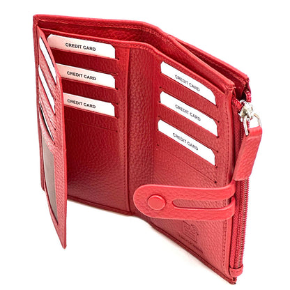 Mirello Cow Leather Zip Wallet - Made In Italy