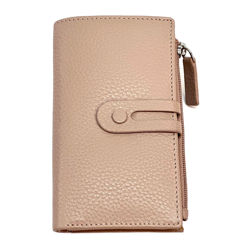Mirello Cow Leather Zip Wallet - Made In Italy