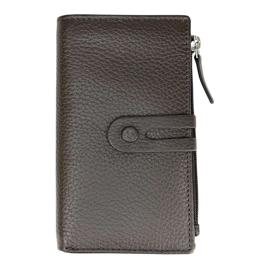 Mirello Cow Leather Zip Wallet - Made In Italy