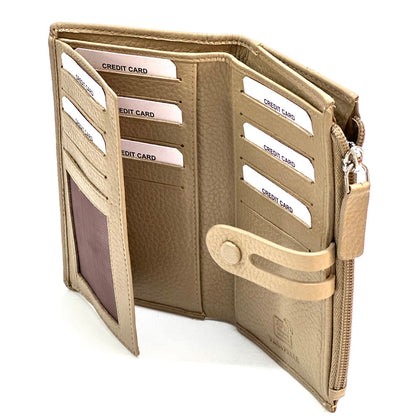 Mirello Cow Leather Zip Wallet - Made In Italy