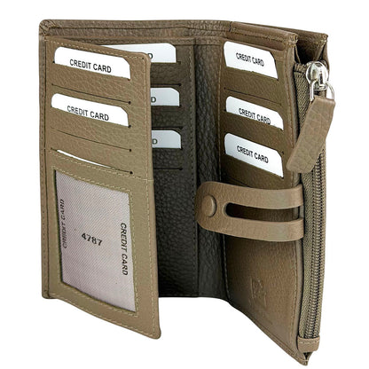 Mirello Cow Leather Zip Wallet - Made In Italy