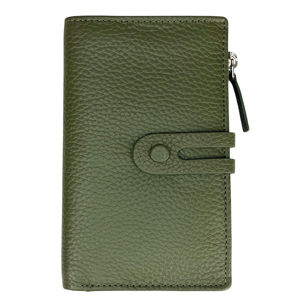 Mirello Cow Leather Zip Wallet - Made In Italy