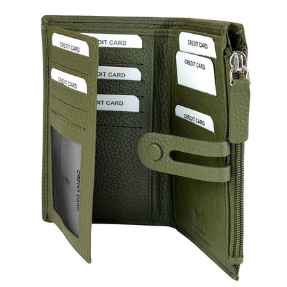 Mirello Cow Leather Zip Wallet - Made In Italy
