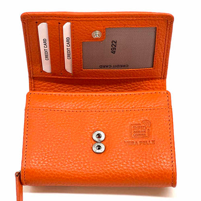 Tris Leather Wallet - Made In Italy