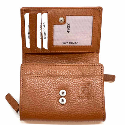 Tris Leather Wallet - Made In Italy