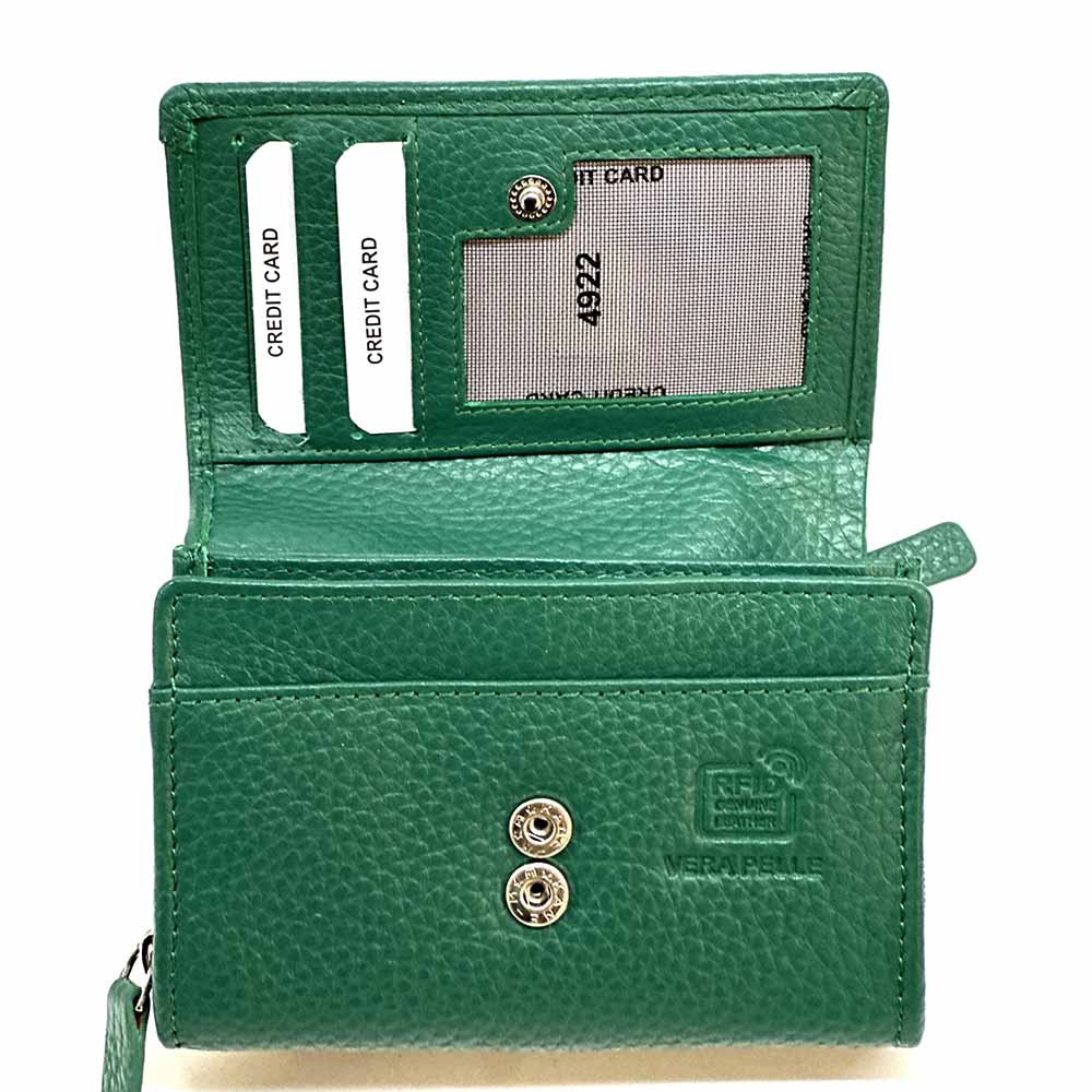 Tris Leather Wallet - Made In Italy