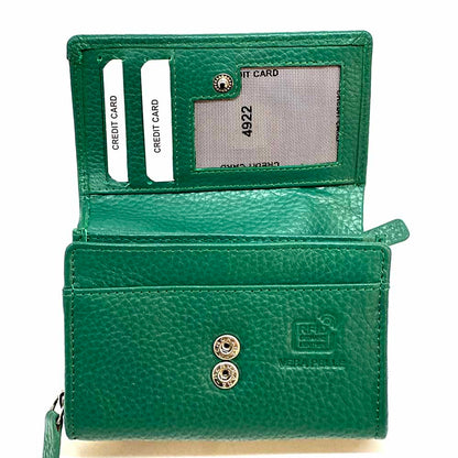 Tris Leather Wallet - Made In Italy