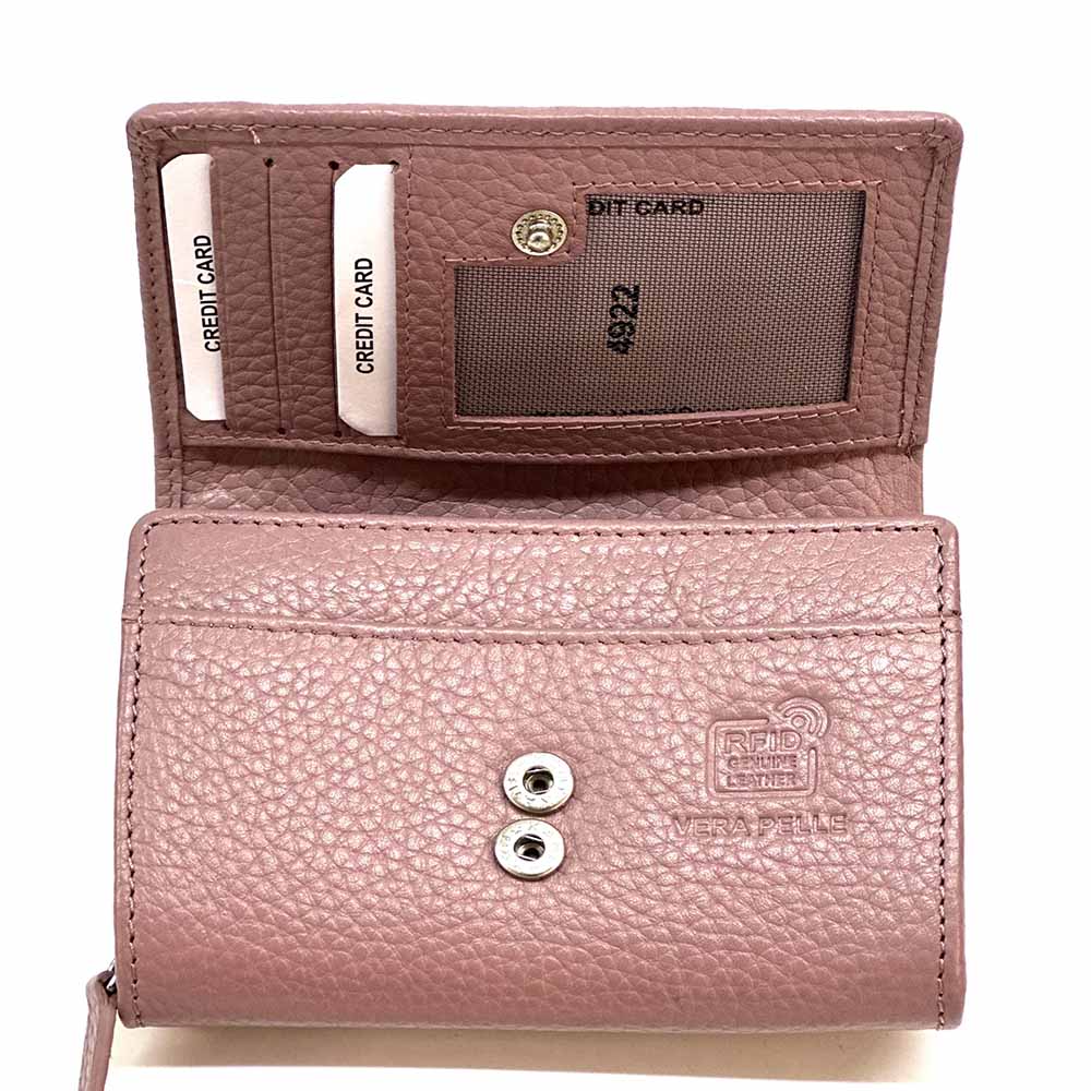 Tris Leather Wallet - Made In Italy