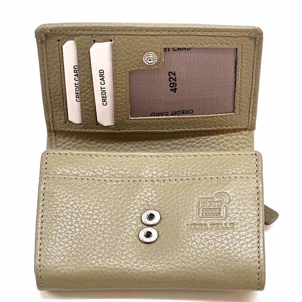 Tris Leather Wallet - Made In Italy