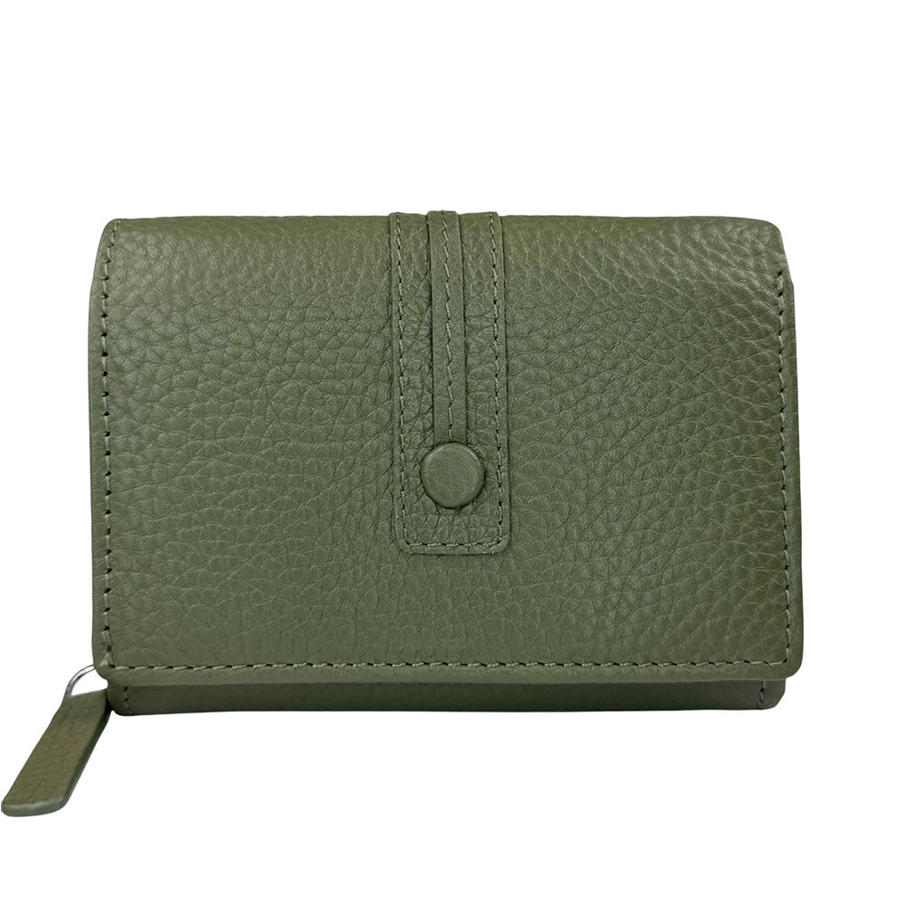 Tris Leather Wallet - Made In Italy