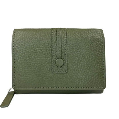 Tris Leather Wallet - Made In Italy