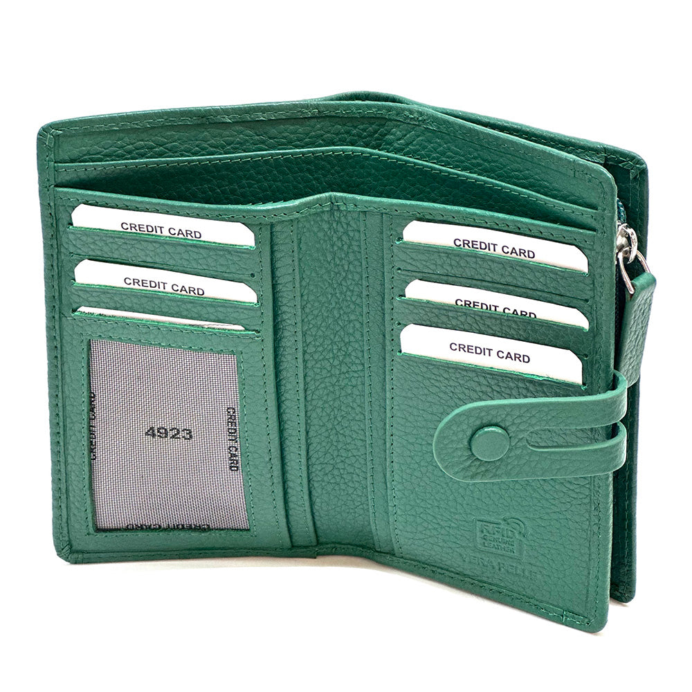 Isotta Italian Handmade Leather Wallet for Women - Made In Italy
