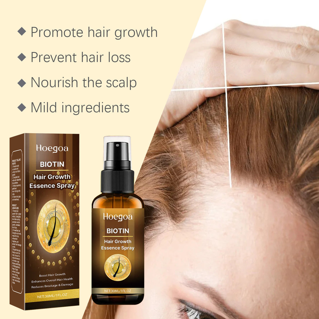 Hoegoa Hair Care Spray Gently Nourishes And Restores Hair Soft, Plump, Moist And Strong Hair Spray