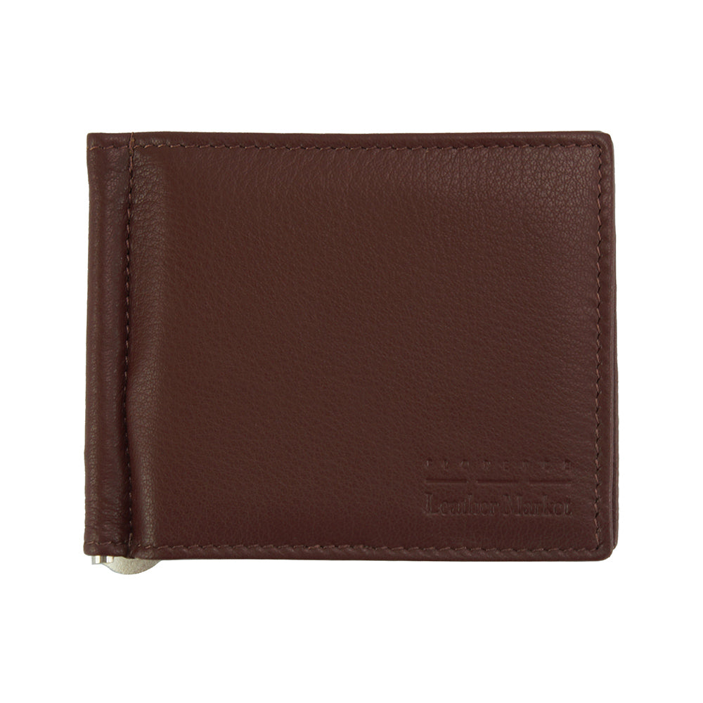 Gianni Cow Leather Money Clip Wallet - Made In Italy