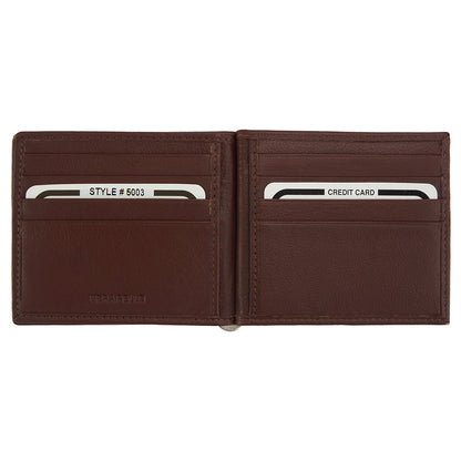 Gianni Cow Leather Money Clip Wallet - Made In Italy