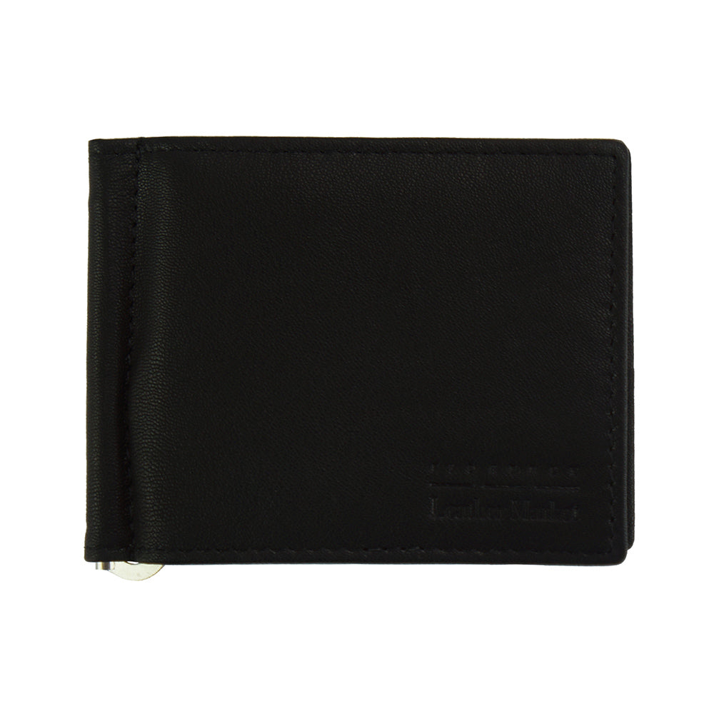 Gianni Cow Leather Money Clip Wallet - Made In Italy