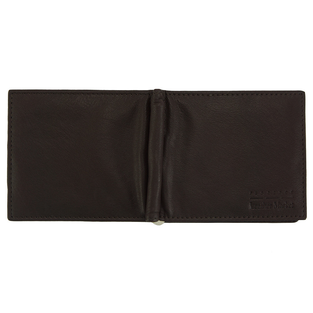 Gianni Cow Leather Money Clip Wallet - Made In Italy