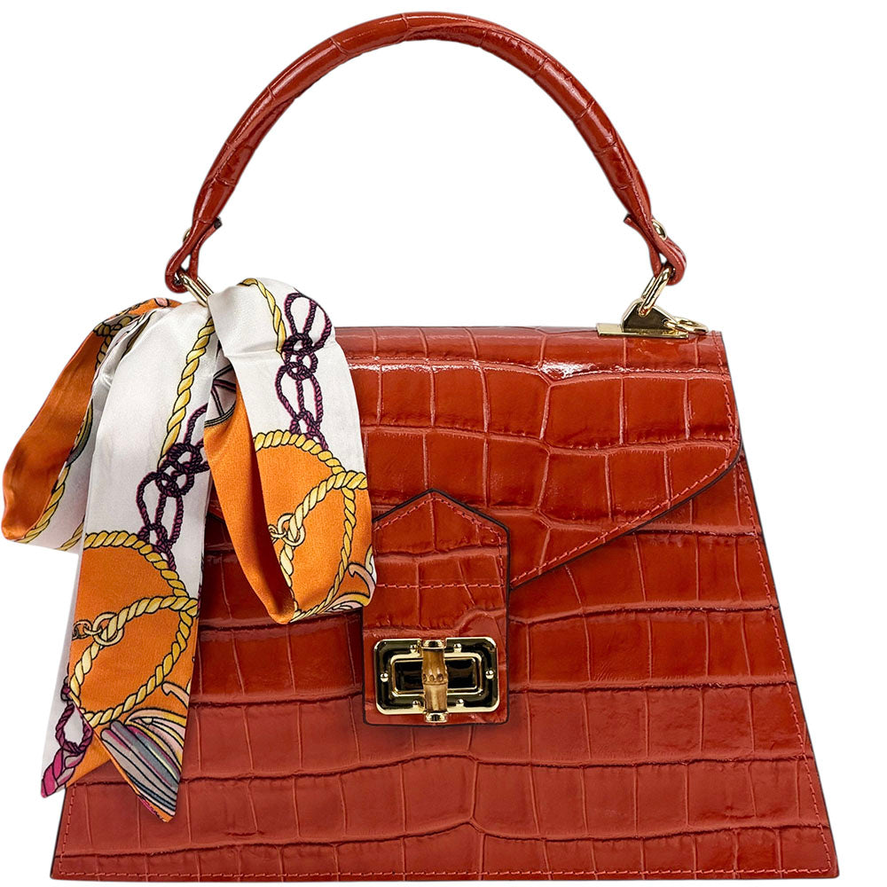 Vittoria cow leather Handbag - Made In Italy