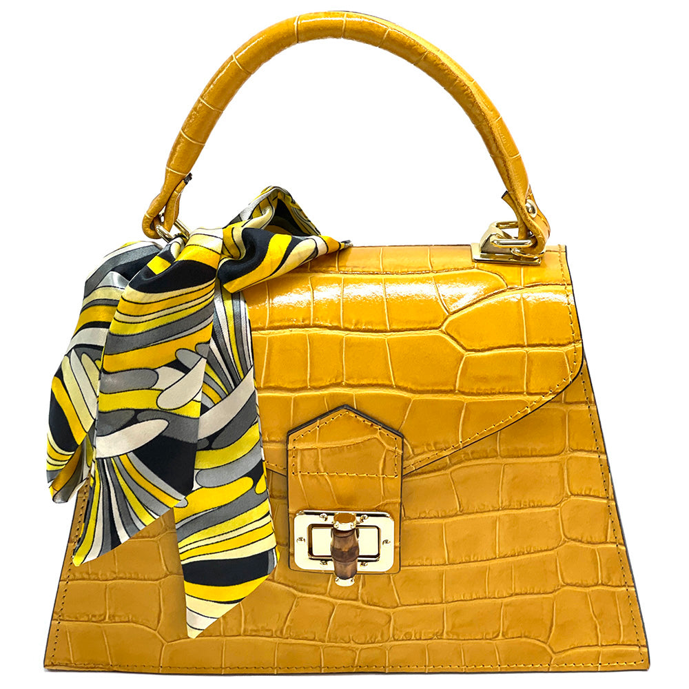 Vittoria cow leather Handbag - Made In Italy