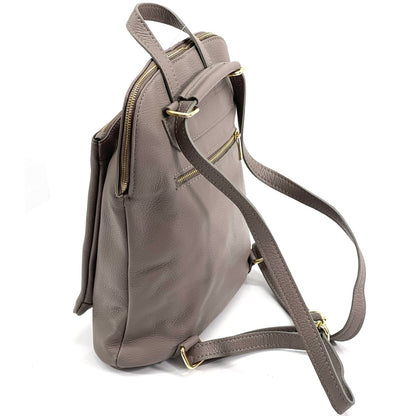 Ghita Small Italian Leather Backpack - made in Italy