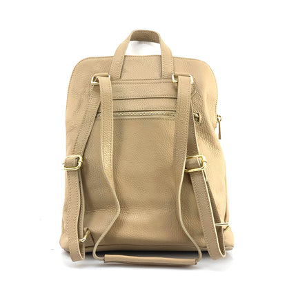 Ghita Small Italian Leather Backpack - made in Italy