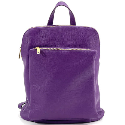 Ghita Small Italian Leather Backpack - made in Italy
