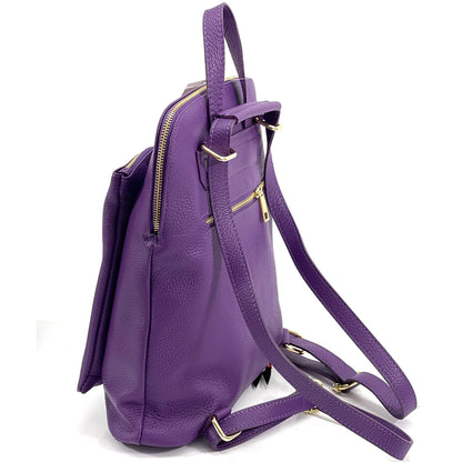 Ghita Italian Leather Backpack - Made In Italy