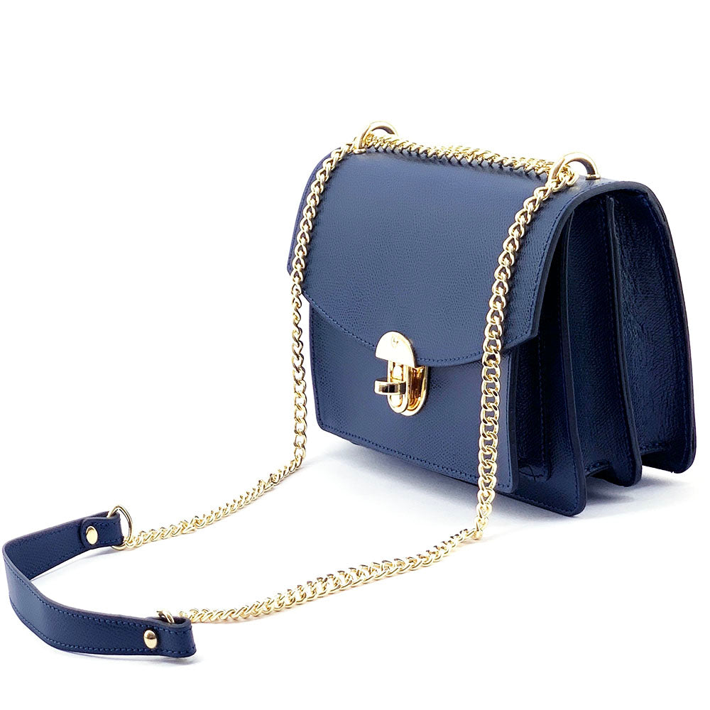 Lucrezia Cross-body leather bag - Made In Italy