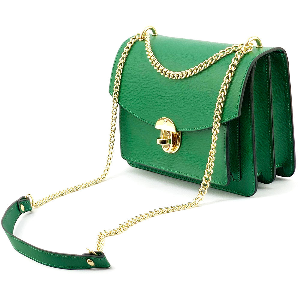Lucrezia Cross-body leather bag - Made In Italy