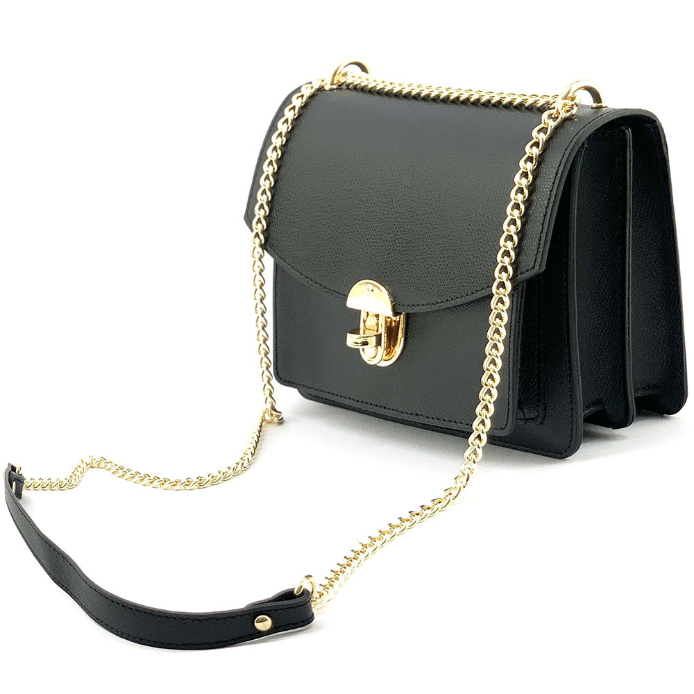 Lucrezia Cross-body leather bag - Made In Italy
