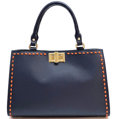 Clizia Leather Handbag - Made In Italy