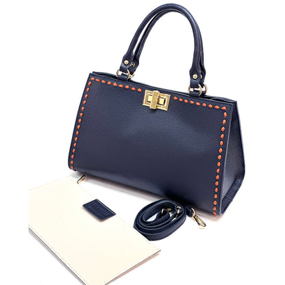 Clizia Leather Handbag - Made In Italy