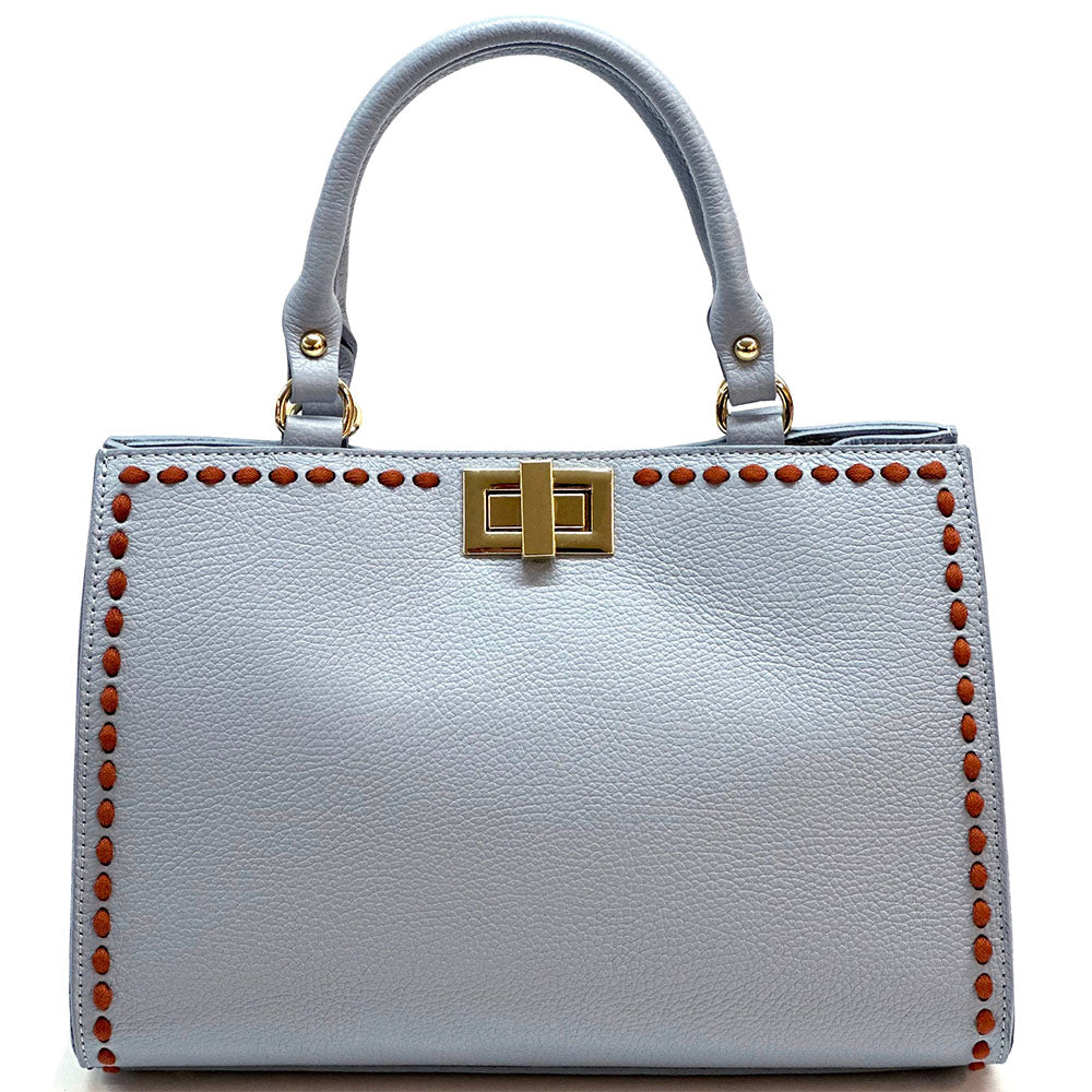 Clizia Leather Handbag - Made In Italy