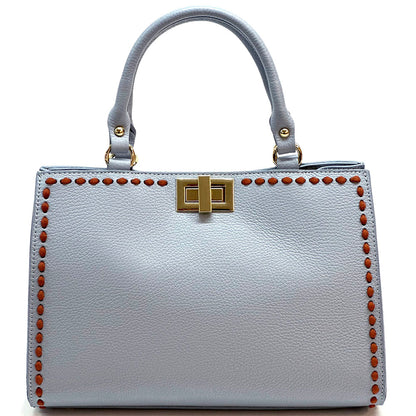 Clizia Leather Handbag - Made In Italy