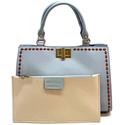 Clizia Leather Handbag - Made In Italy