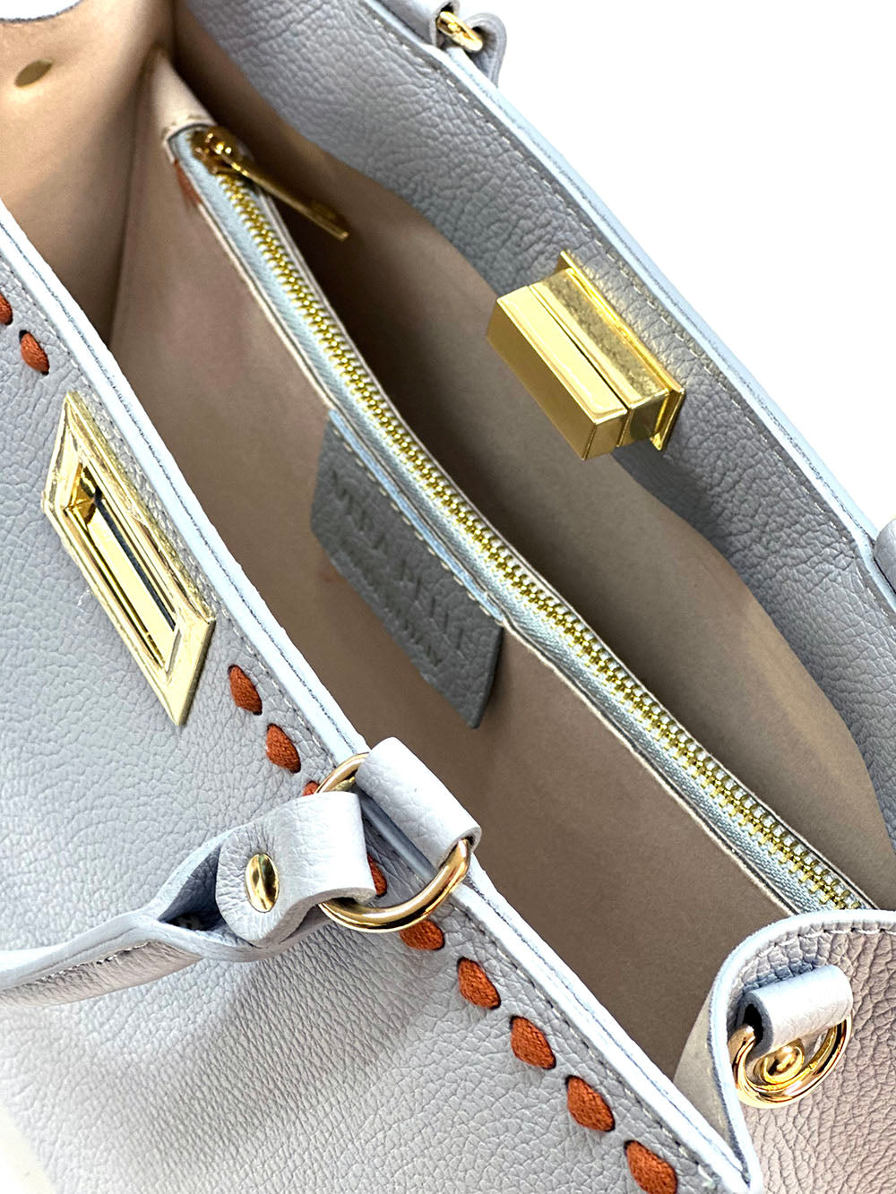 Clizia Leather Handbag - Made In Italy