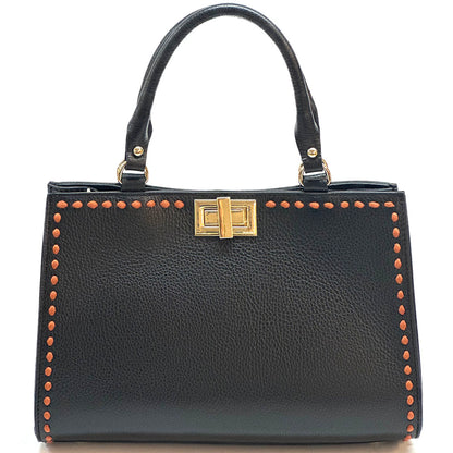 Clizia Leather Handbag - Made In Italy