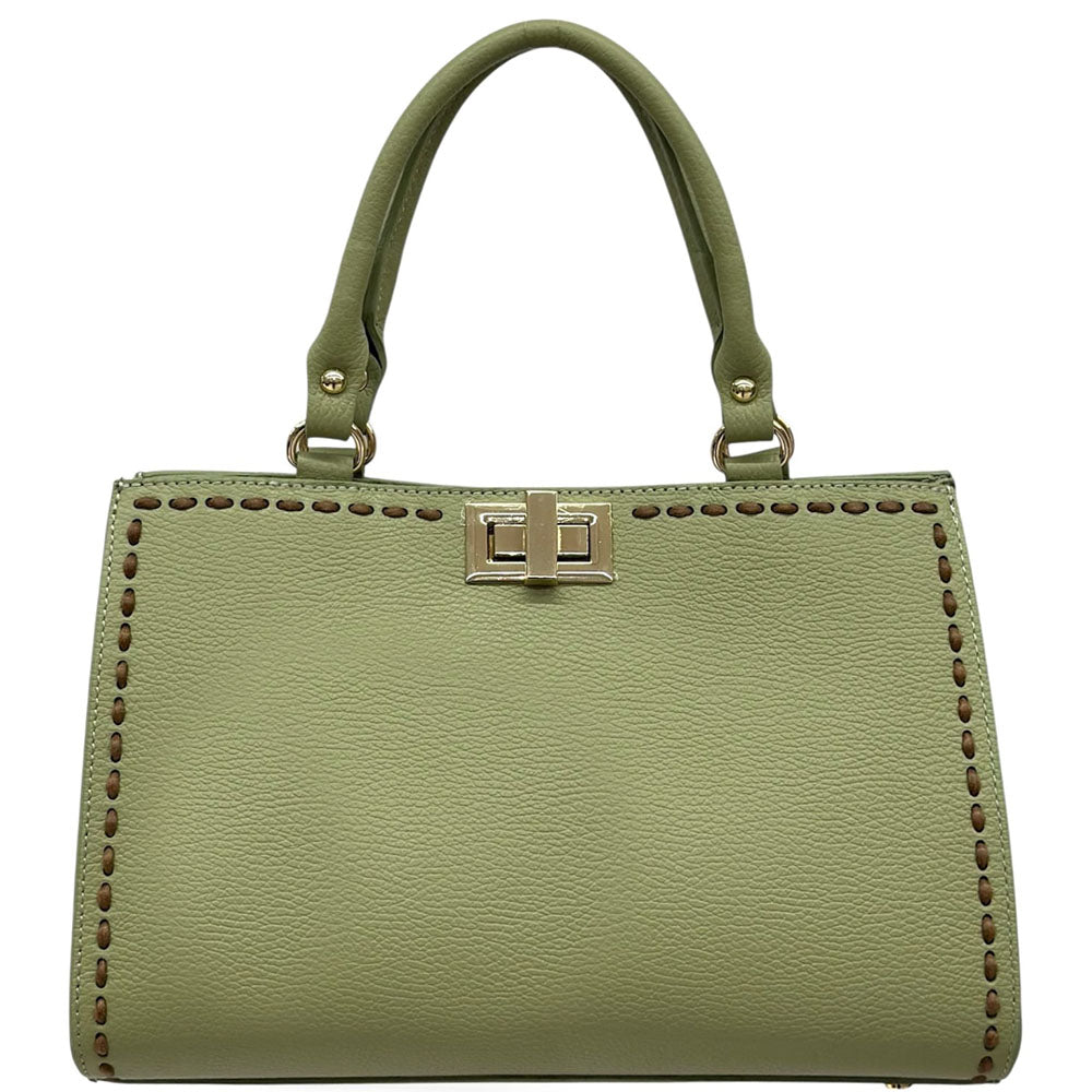 Clizia Leather Handbag - Made In Italy
